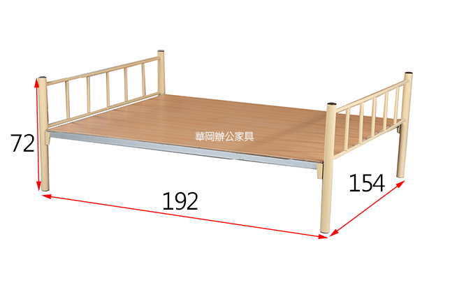 50圓管雙人單層鐵床5X6尺